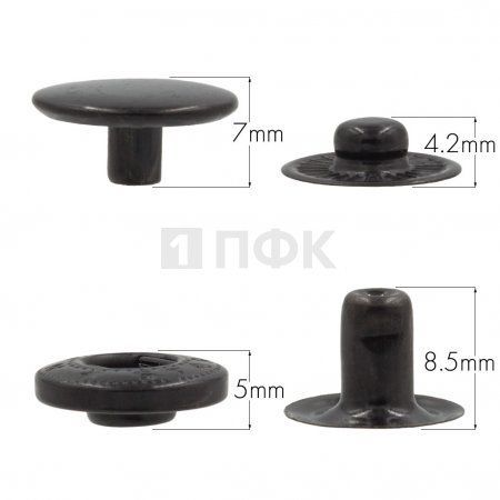 Кнопка для одежды 15мм Альфа сталь цв оксид (уп 720шт) NEW STAR