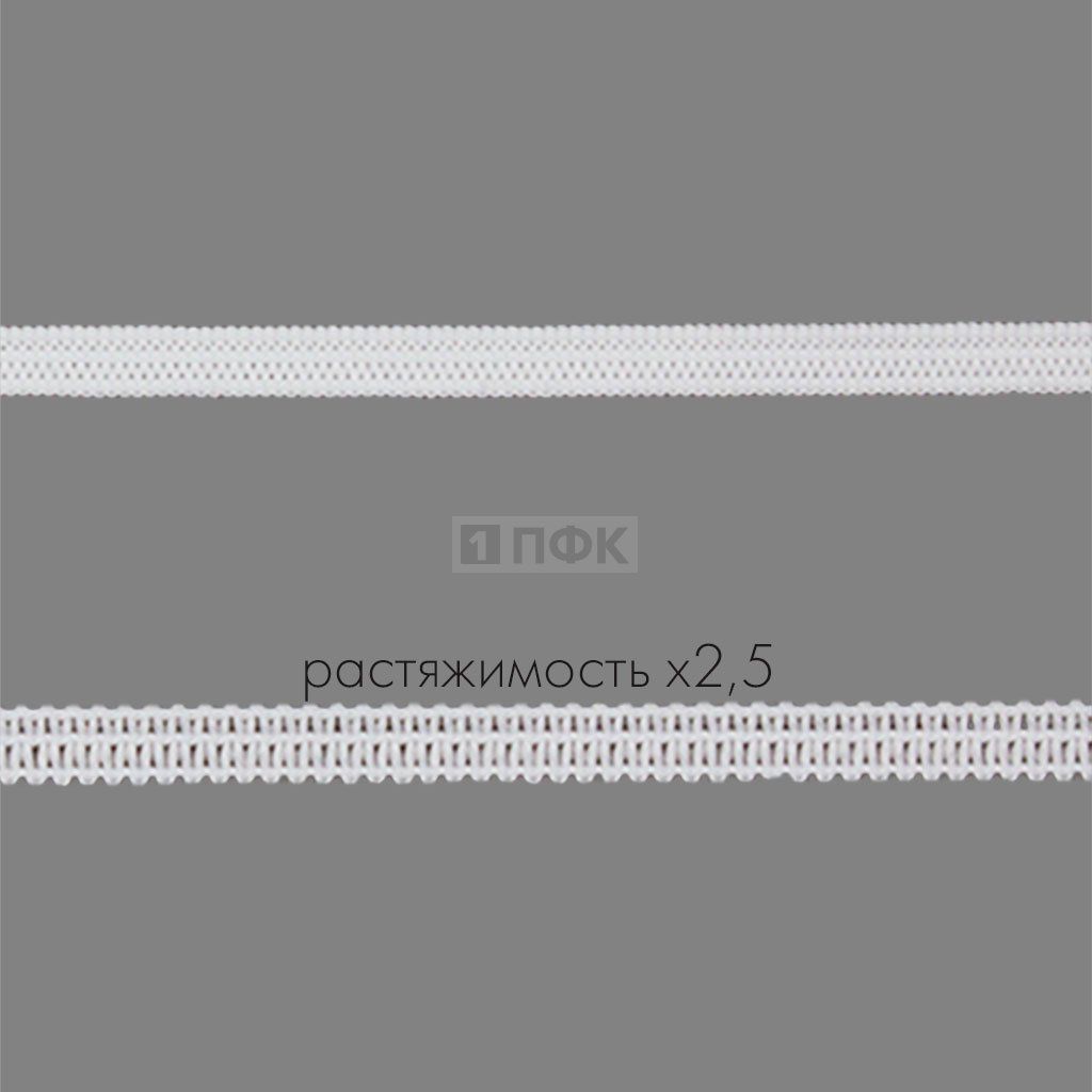 Резинка вязанная 4мм 1.48 гр/м цв белый (рул 40м/уп 400м)