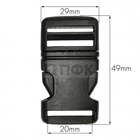Фастекс (защелка-трезубец) арт.8921 ПП 20мм цв черный (уп 500/5000шт) Фастекс (защелка-трезубец) арт.8921 ПП 20мм цв черный (уп 500/5000шт)