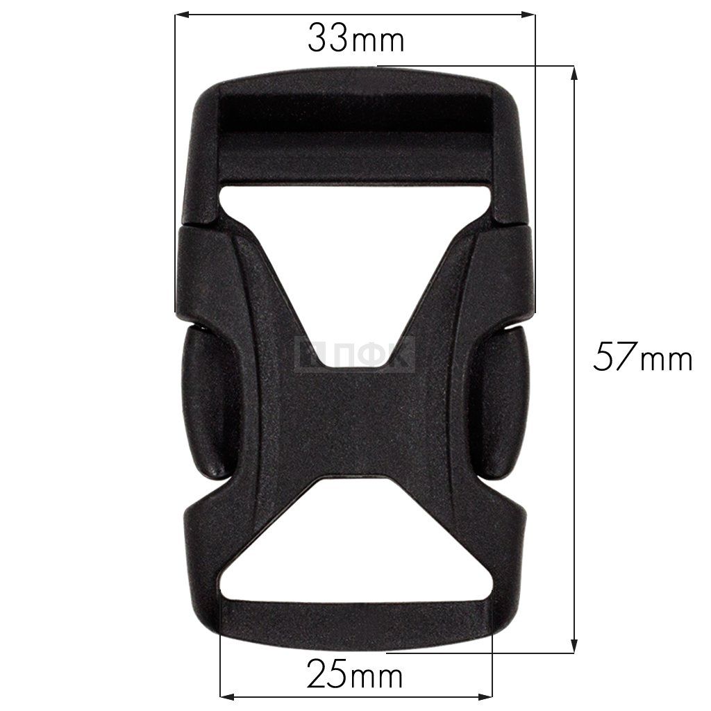 Фастекс FH-25 (защелка-трезубец) ПФЛ 25мм цв черный (уп 1000шт) — ПФКР Фастекс FH-25 (защелка-трезубец) ПФЛ 25мм цв черный (уп 1000шт)