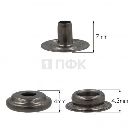 3 Части кнопки для одежды 15мм №61 сталь цв никель тем (уп 720шт) NEW STAR 3 Части кнопки для одежды 15мм №61 сталь цв никель тем (уп 720шт) NEW STAR