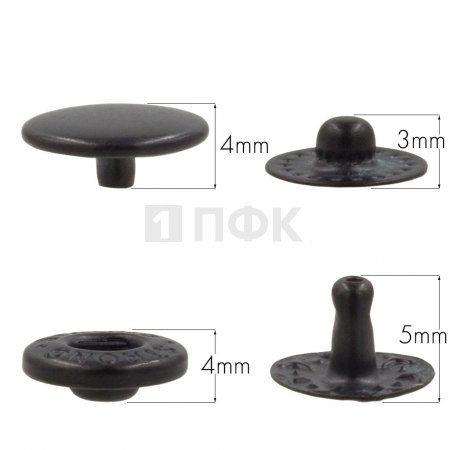 Кнопка для одежды 10мм Альфа сталь цв оксид (уп 1440шт) STRONG