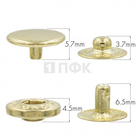 Кнопка для одежды 12,5мм Альфа латунь цв золото (уп 1440шт) STRONG Кнопка для одежды 12,5мм Альфа латунь цв золото (уп 1440шт) STRONG