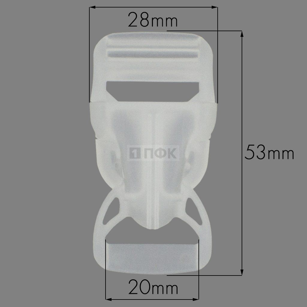 Фастекс НФ-20 (защелка-трезубец) ПП 20мм цв прозрачный (уп 1000шт) — ПФКР Фастекс НФ-20 (защелка-трезубец) ПП 20мм цв прозрачный (уп 1000шт)