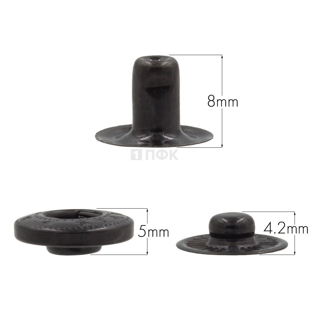 3 Части кнопки для одежды 15мм Альфа нерж цв оксид (уп 720шт) DNG