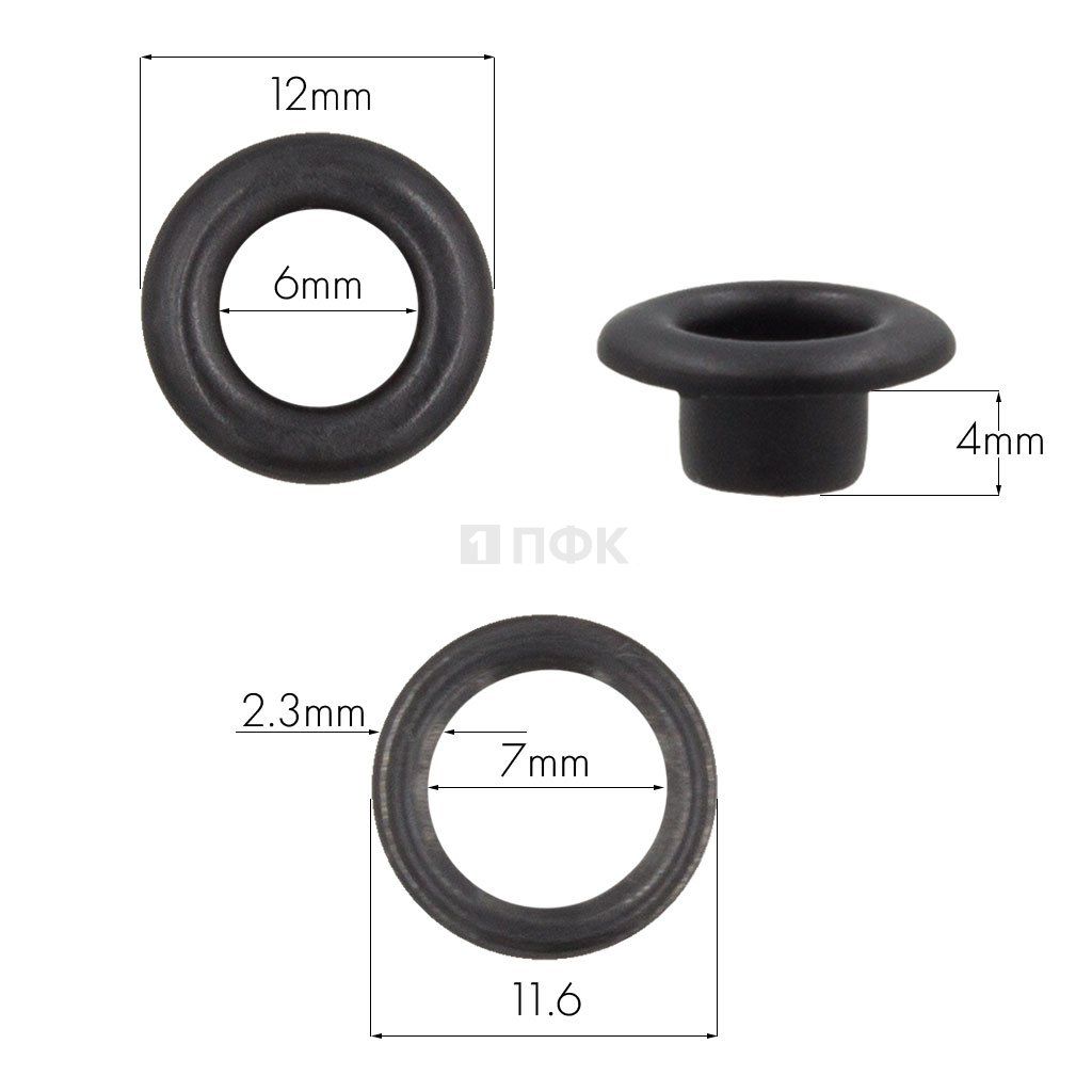 Люверсы №4 6мм латунь цв оксид (уп 5000шт) — ПФКР Люверсы №4 6мм латунь цв оксид (уп 5000шт)