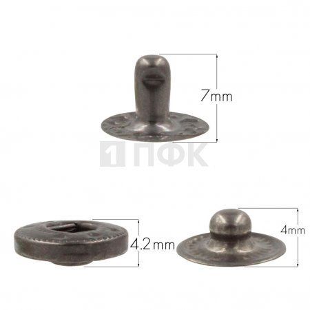 3 Части кнопки для одежды 12,5мм Альфа нерж цв никель тем (уп 1440шт) DNG 3 Части кнопки для одежды 12,5мм Альфа нерж цв никель тем (уп 1440шт) DNG