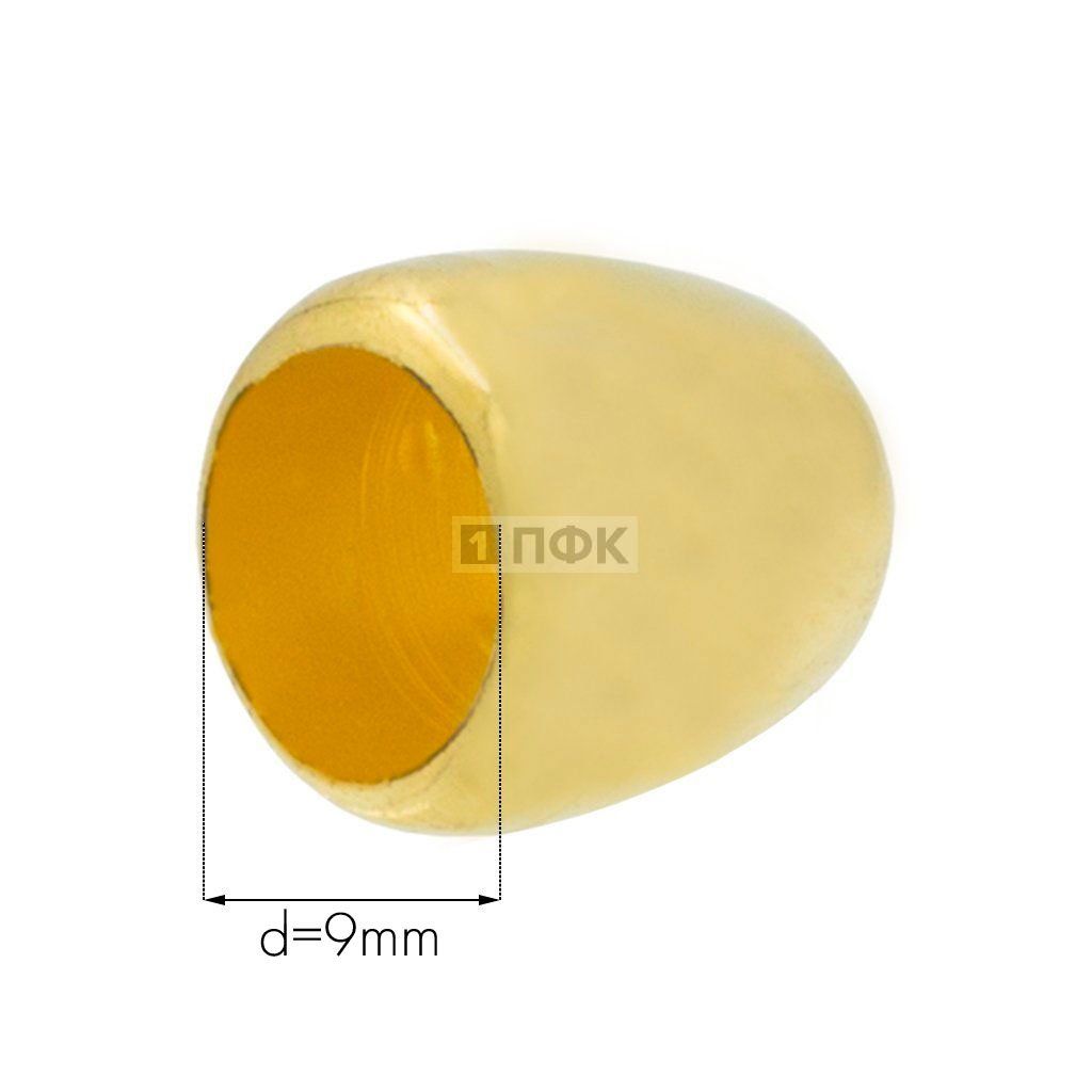 Наконечник для шнура пластик 8354 цв золото (уп 1000шт)