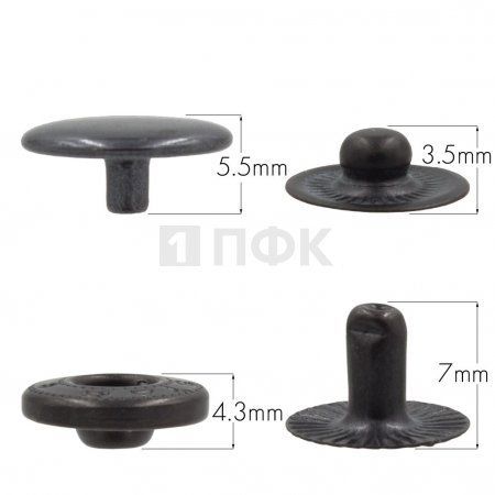 Кнопка для одежды 12,5мм Альфа нерж цв оксид (уп 1440шт) NEW STAR Кнопка для одежды 12,5мм Альфа нерж цв оксид (уп 1440шт) NEW STAR