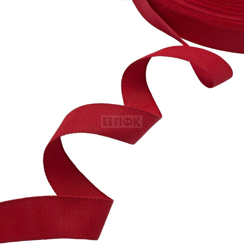 Стропа окантовочная 30мм 7,54 гр/м цв красный (рул 100м/уп 1000м) РБ