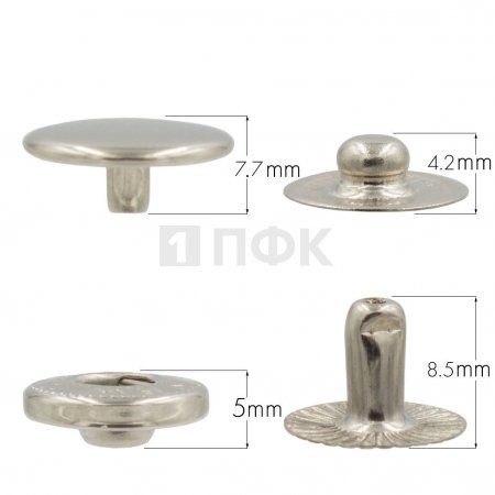 Кнопка для одежды 15мм Альфа нерж цв никель (уп 720шт) NEW STAR Кнопка для одежды 15мм Альфа нерж цв никель (уп 720шт) NEW STAR