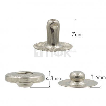 3 Части кнопки для одежды 12,5мм Альфа нерж цв никель (уп 1440шт) NEW STAR 3 Части кнопки для одежды 12,5мм Альфа нерж цв никель (уп 1440шт) NEW STAR