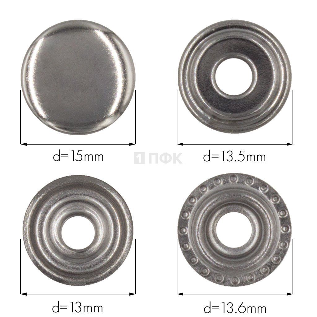 Кнопка для одежды 15мм №61 латунь цв никель тем (уп 720шт) NEW STAR — ПФКР Кнопка для одежды 15мм №61 латунь цв никель тем (уп 720шт) NEW STAR