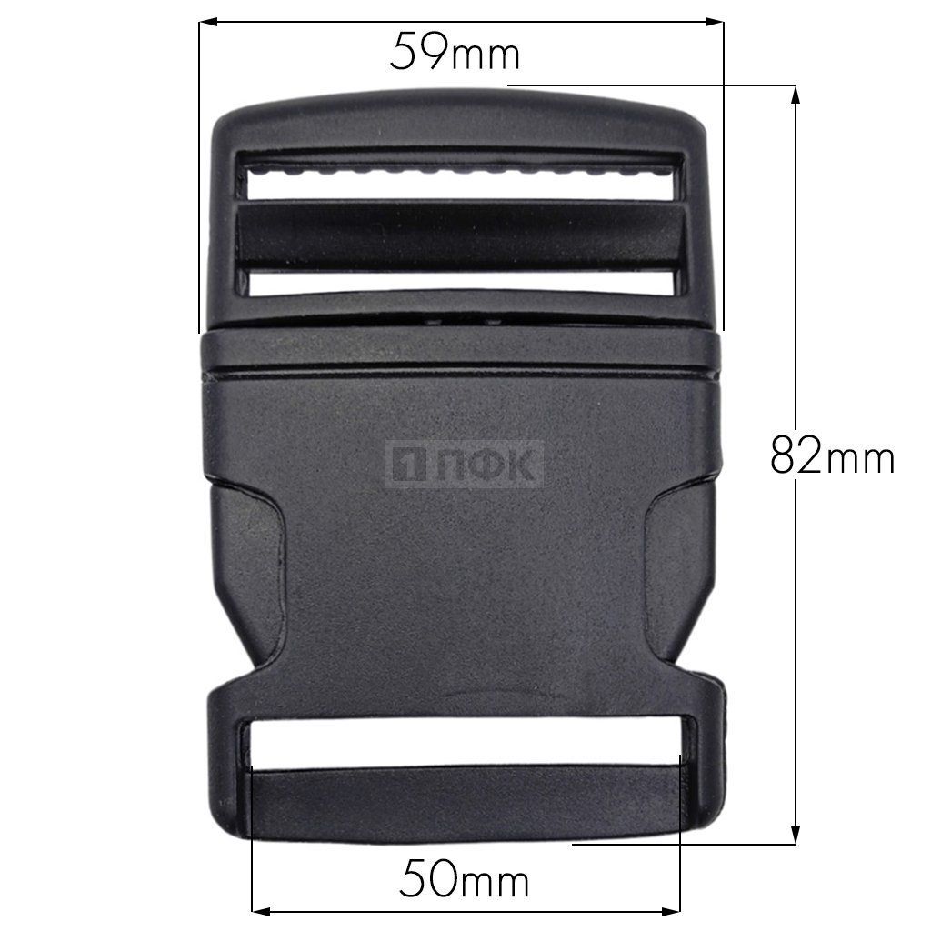 Фастекс (защелка-трезубец) арт.8921 ПП 50мм цв черный (уп 1000шт) — ПФКР Фастекс (защелка-трезубец) арт.8921 ПП 50мм цв черный (уп 1000шт)